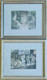 Pair Of Pictures Of Sculptures In Frame
