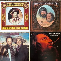 LPs -  Willie Nelson: Red Headed Stranger, The Troublemaker, Waylon & Willie, Pancho & Lefty