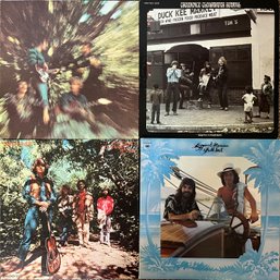 LPs - Loggins & Messina, Credence Clearwater Revival: Willy & The Poor Boys, Green River, Bayou Country