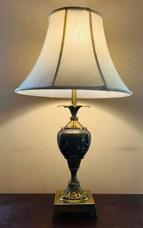 Vintage Brass And Marble Table Lamp