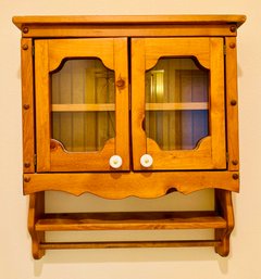 Vintage Wooden Curio Cabinet