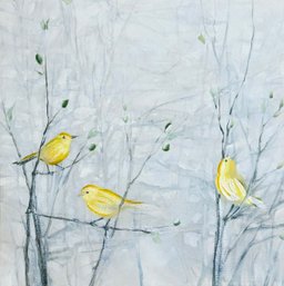 Birds On Branches Print On Canvas