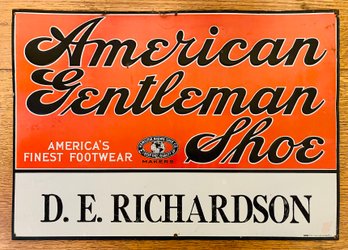 Vintage American Gentleman Shoe Sign