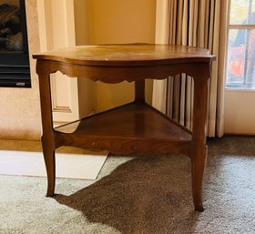 Walnut French Country Provincial Side Table By Baker Furniture