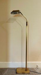 Vintage Polished Brass Pharmaceutical Floor Lamp