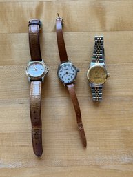 Trio Of Womens Watches Including Sears And Faux Rolex