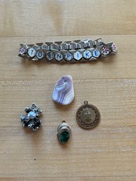 Vintage Turner Turnpike Bracelet And Necklace Pendants