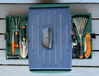Plastic Tool Box W/ Garden Tools