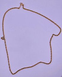 14KT BAB Yellow Gold Rope Chain- 7.2 Grams