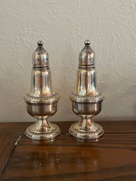 Pair Of Sterling Weighted Salt And Pepper Shakers