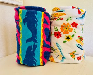 Pair Of Colorful Beach Towels