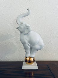 Porcelaine De Paris France Balancing Elephant