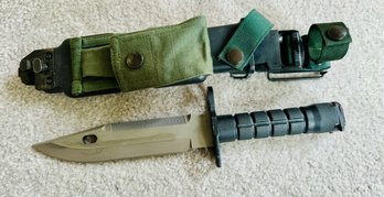 M9- Bayonet With Green Handle & Sheath
