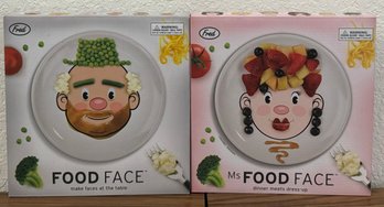 Pair Of New Food Face Plates