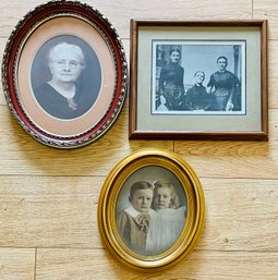 Trio Of Antique Pictures In Frames