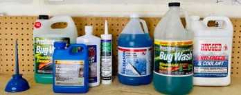 Grouping Of Chemicals, Incl. Prestone Bug Wash And More