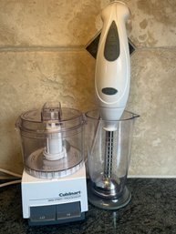 Cuisinart Mini Prep Food Processor And Oster Stick Blender