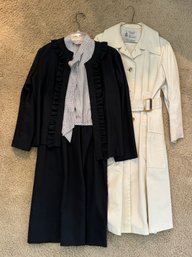 Women's London Fog Trench Jacket And Lehigh Vintage Dress
