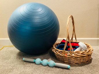 Exercise Ball And Small Hand Weights