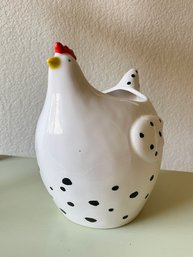 White And Black Decorative Ceramic Chicken