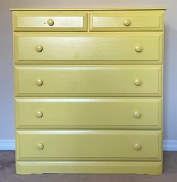 Adorable Yellow Painted Wooden Dresser