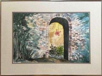 Signed J. Moriarty 'West Martello' Watercolor Framed Painting