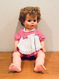 Vintage Baby Doll In Red Checker Dress