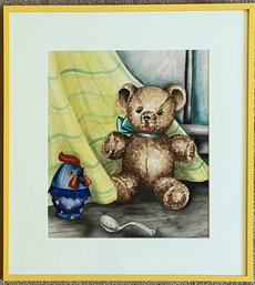 Teddy Bear Drawing By Van Atwater, Signed