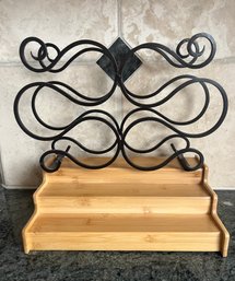 Cabinet Riser And 6 Bottle Wine Rack