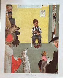 Waiting For The Vet Canvas Poster, Norman Rockwell
