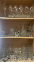 Cabinet Full Of Mixed Glassware