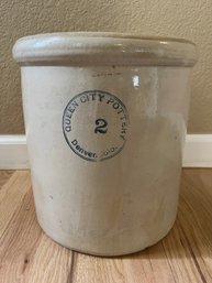 Queen City Pottery 2 Gallon Crock Denver, CO