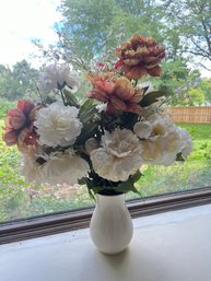 Faux Flower Arrangement With Blush Peonies