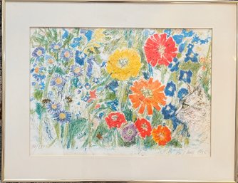 Cat In The Wildflowers Lithograph Signed/Numbered