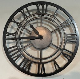 Pottery Barn Black Analog Metal Wall Clock