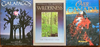 Coffee Table Travel Books - Galapagos, Over Canada, Wilderness