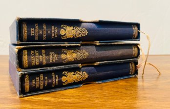 Trio Of Hard Cover Illustrated Antique Books, Including Victor Hugo, Alexandre Dumas & Edgar Allan Poe