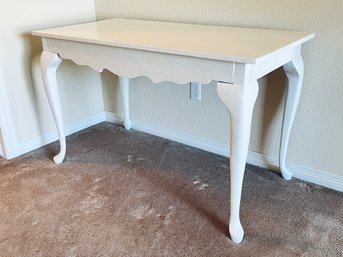 Vintage Console Table Painted White