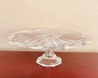 Glass Floral Design Cake Stand