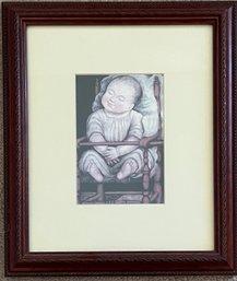 Baby In Chair Framed Art