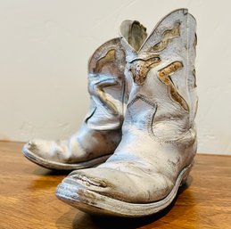 Leolite Vintage Western Baby Boots- Cement Cast