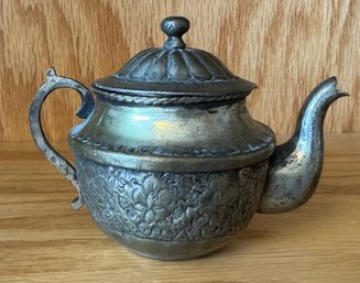 Antique Silver Plated Mini Tea Pot