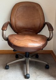 Lane Brown Leather Office Chair
