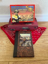 Western Collectible Boxes, Bandanas And Notebook