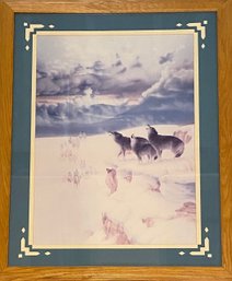 Untitled Framed Print  Wolves In The Snows