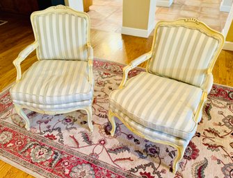 French Louis XV Style Henredon Arm Chairs