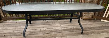 Large Metal/glass Patio Table