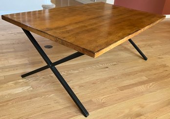 Coffee Table With X Metal Frame Legs