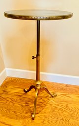 1970s Vintage Brass Telescoping Pedestal Side Table