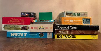 Assortment Of Board Games And Jigsaw Puzzles